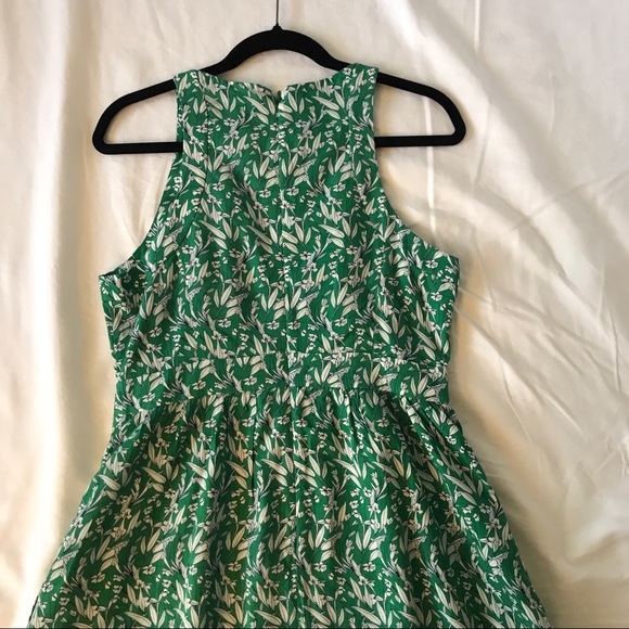 J Crew knee length foliage floral flared dress - Picture 3 of 8